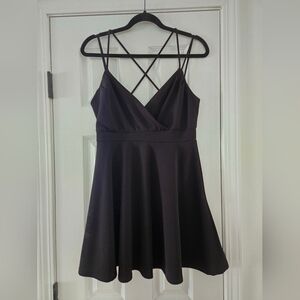 Elegant Black Spaghetti Strap Dress